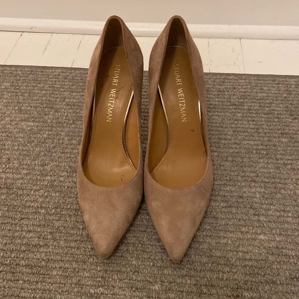 Beige suede Stuart Weitzman